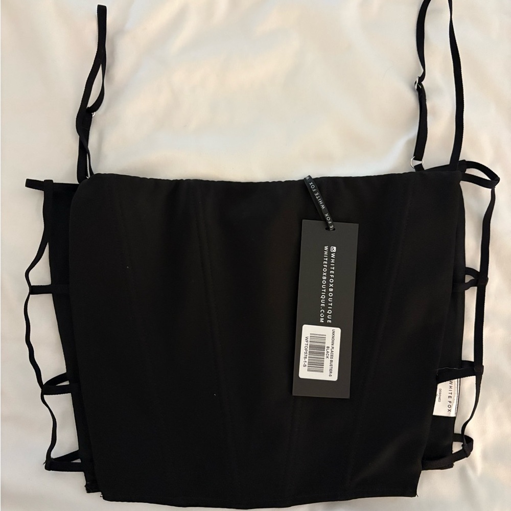 Black Strappy Corset Top